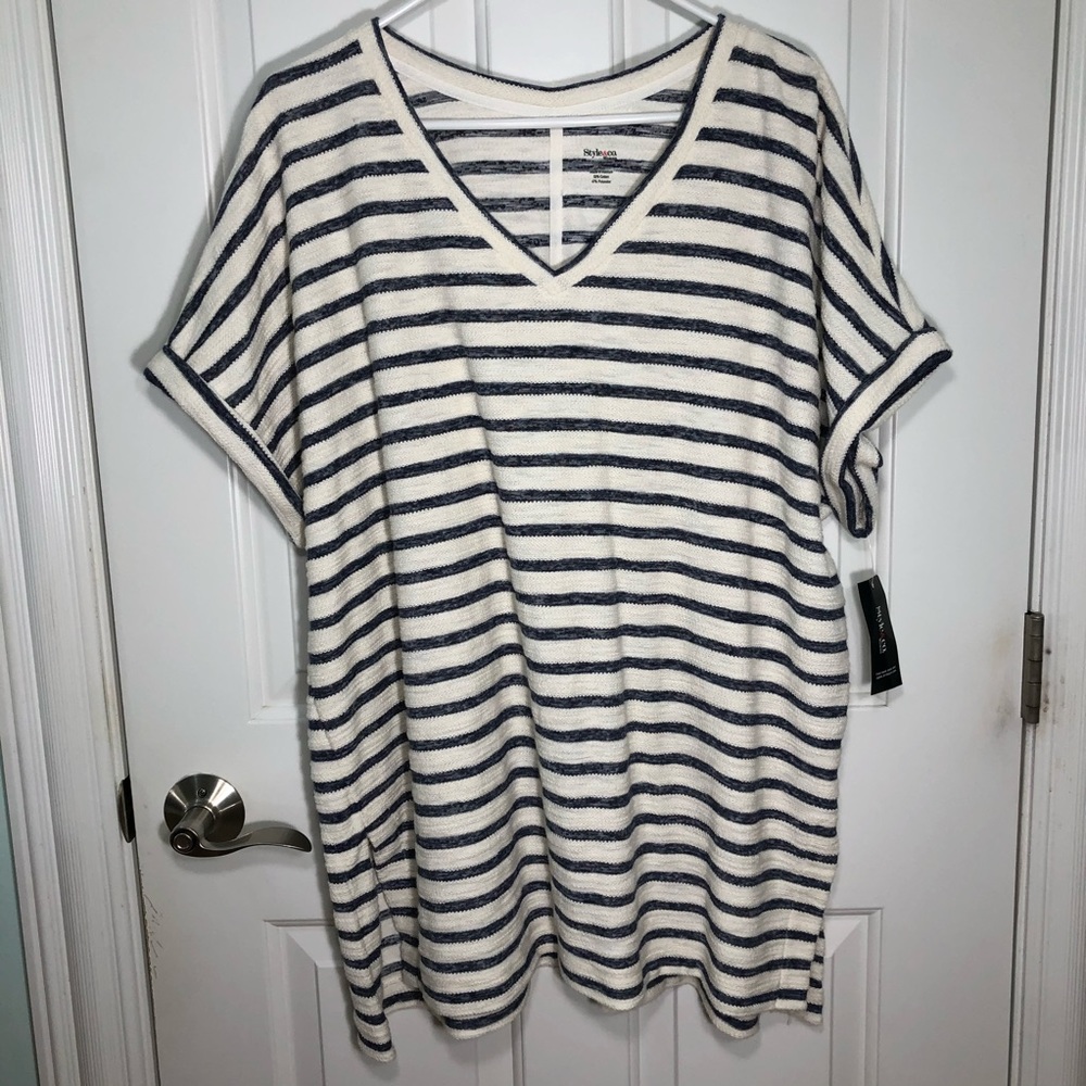 3/$60 Style & Co V Neck Knit Sweatshirt Top